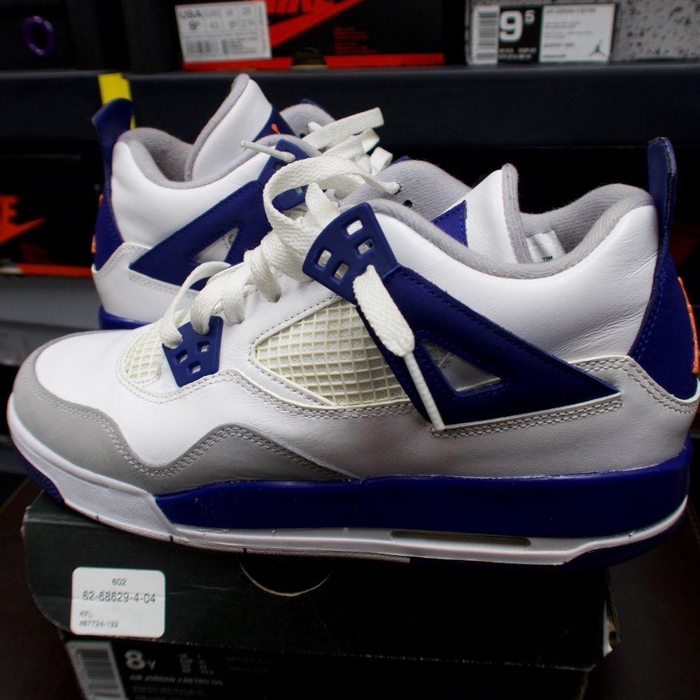 Nike Air Jordan 4 Retro blue white size 8